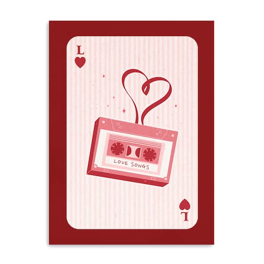Retro Love Card - Cassette Canvas Giclée Art